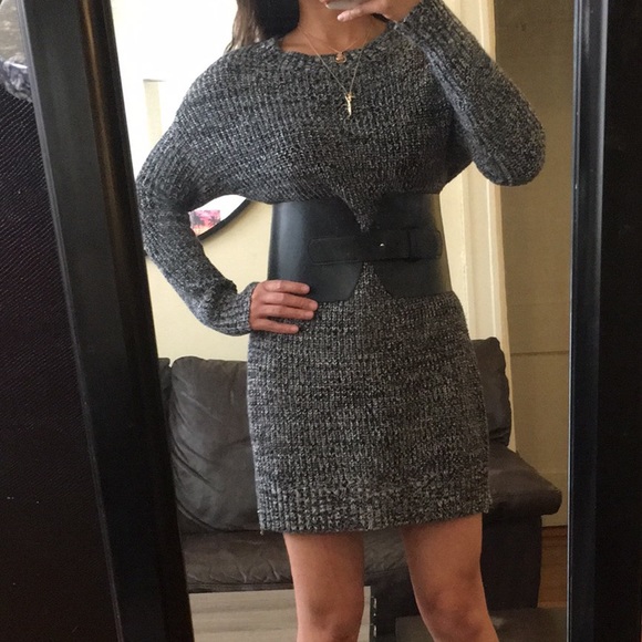 Sweater Dress with Side Zippers - Picture 3 of 8